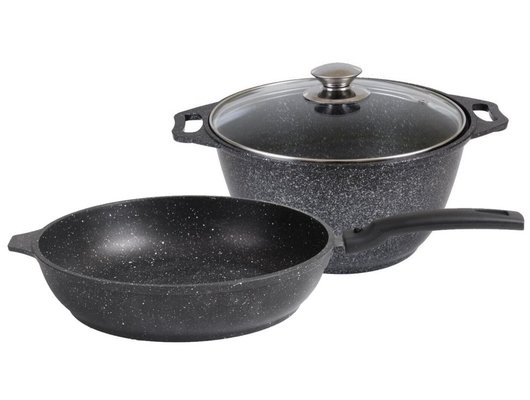 Набор посуды KUKMARA нкп06мт (темный мрамор)